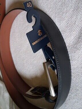 Brooks Brothers Black and Brown Reversible Leather Belt